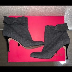 Kate Spade grey stretch flannel boots